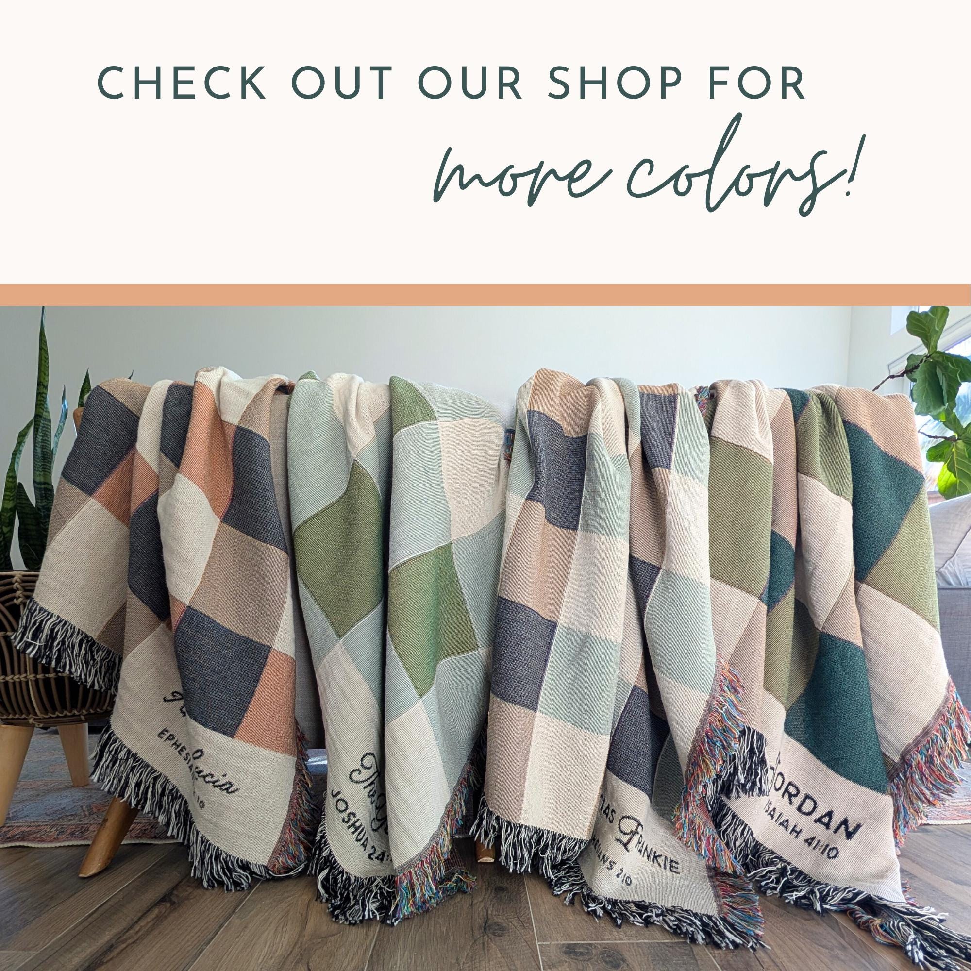 Custom Graduation Gift for High School Grad, Modern Checkered Woven Throw Blanket, Unique Keepsake for Class of 2026, Personalized Name