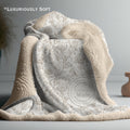 Sherpa Fleece Blanket, Personalized Toile, Family Monogram, Elegant Custom Blanket, Cozy Home Decor, Customized Throw, Mothers Day Birthday